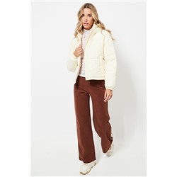 Anorak con capucha - Crudo