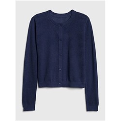Kids Pointelle Cardigan Sweater