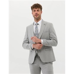 Gri Ekstra Slim Fit Yelekli Takım Elbise