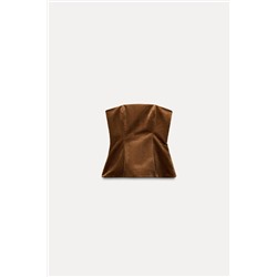 CORDUROY STRAPLESS TOP
