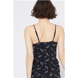 Top lencero Gerry Negro y turquesa