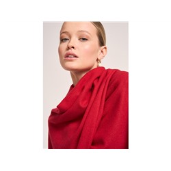 Палантин  женский тёплый Lanotti/бордовый