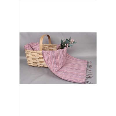 Kayra Export Peştemal Pembe Ev Hediyesi Peştemal Organik Küçük Boy 45x95 Cm Peşkir