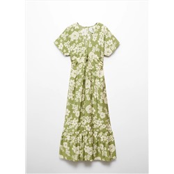 Vestido estampado abertura