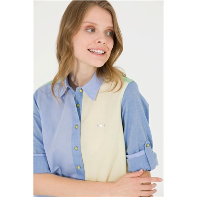 Kadın Neon Sarı Uzun Kollu Gömlek