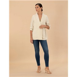 Krem Regular Fit Ceket