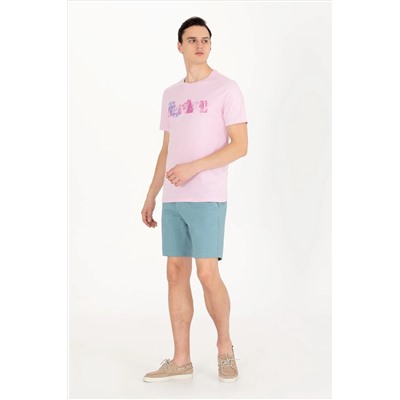 Erkek Manolya Bisiklet Yaka Tişört