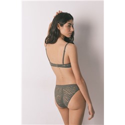 Braga clásica encaje cintura "V" kaki