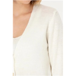 Kadın Ekru Triko Hırka