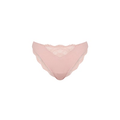 Braga clásica encaje cintura "V" rosa