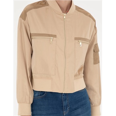 Bej Crop Top Mont