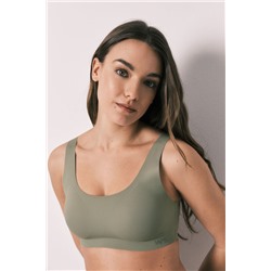 Top liso microfibra clean cut kaki