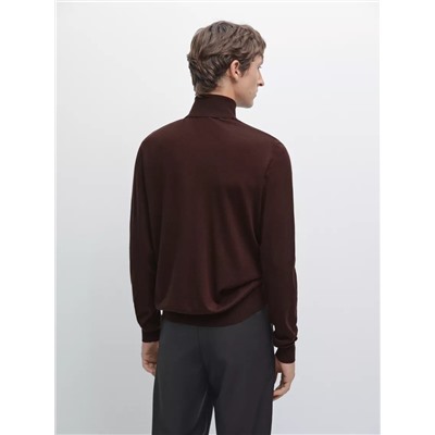 Jersey punto cuello alto con lana