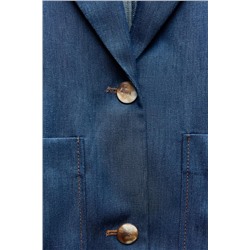 OVERSIZE DENIM-EFFECT BLAZER