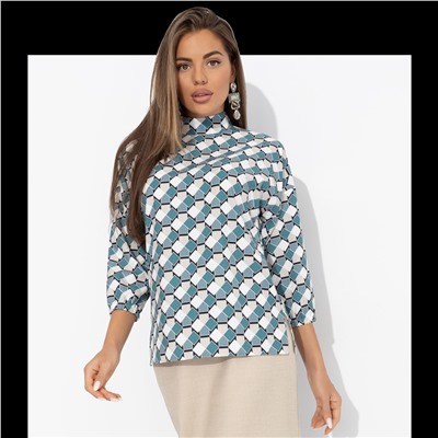 Блуза с воротником-стойкой, Вихрь комплиментов