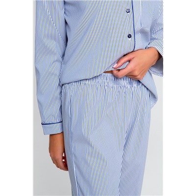 Костюм домашний с брюками и рубашкой 340BLU