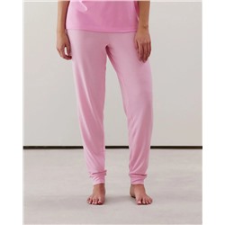 Pantalón de punto rosa