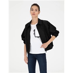 Siyah Comfort Fit Mevsimlik Mont