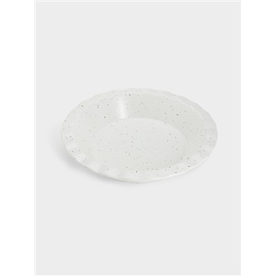 Форма для запекания, 25 см, фарфор P, круглая, молочная, в крапинку, Speckle