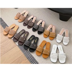 Женские шлепки / мюли 5 цветов ШАНЕЛ*Ь