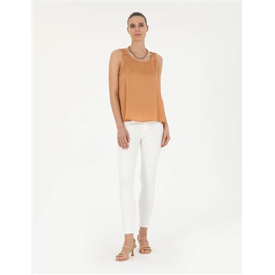 Beyaz Skinny Fit Jean Pantolon
