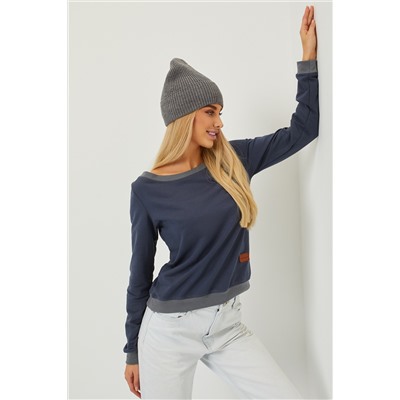 Кофта лодочка женская с округлым вырезом