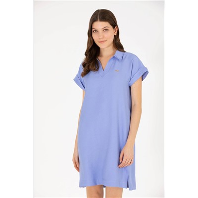 Kadın Mavi Dokuma Elbise