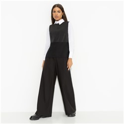 Блуза комбинированная, Кейт Мосс отдыхает (black)