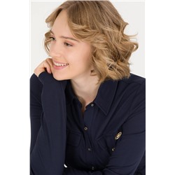 Kadın Lacivert Örme Elbise