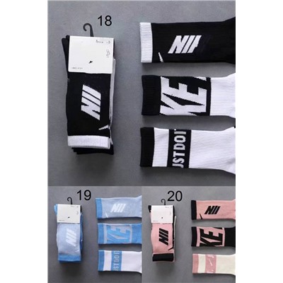 Цветные наборы носков  NIK*E комплект из 3х пар