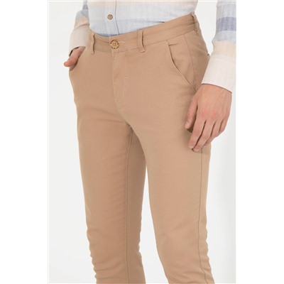 Erkek Camel Kanvas Pantolon