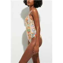 Bañador tiras traseras lúrex