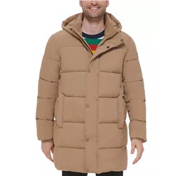 CALVIN KLEIN Men's Long Stretch Quilted Puffer Jacket