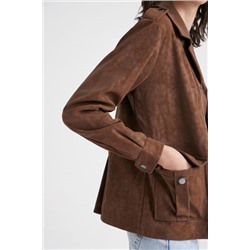 Chaqueta recta bolsillos