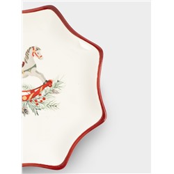 Блюдо, 20 см, керамика D, красное, Лошадка, Festival