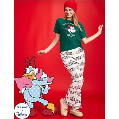 Mid-Rise Plaid Flannel Pajama Pants for Women