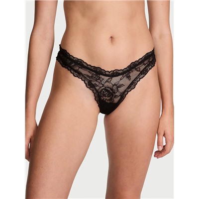 Very Sexy Rose Lace High-Leg Thong Panty