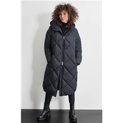 SILKY LONG QUILTED PARKA