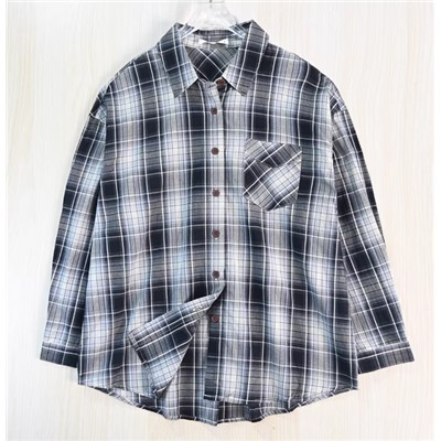 Женская тонкая хлопковая рубашка