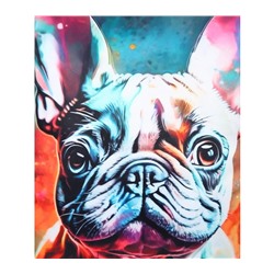 Декоративная атласная наволочка "Бульдог" 45х45см интерьерная