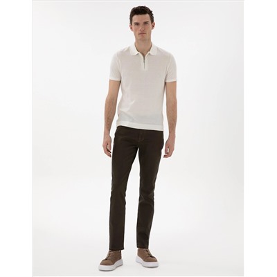 Kahverengi Slim Fit Jean Pantolon