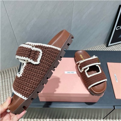 Вязанные шлепки МИУ МИ*У