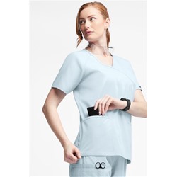 Butter-Soft Originals Women's 3-Pocket Mock Wrap Raglan Sleeve Scrub Top