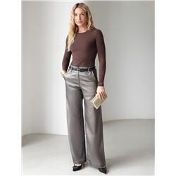 Джемпер из трикотажа в широкий рубчик