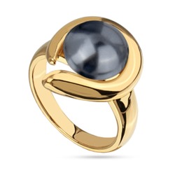 Кольцо Знаки (Майорка темно-серая 12мм; покрытие золото), Есть комплект