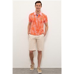 Erkek Nar Çiçeği Polo Yaka Tişört