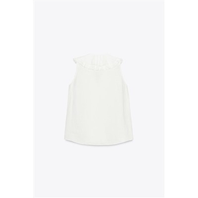 LINEN RUFFLE SHIRT ZW COLLECTION