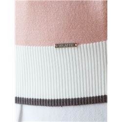 Джемпер с V-вырезом с коротким рукавом из вискозы