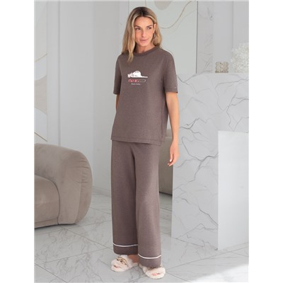 Футболка с принтом свободная эластичная из премиального хлопка