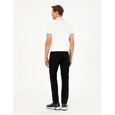 Siyah Straight Fit Jean Pantolon